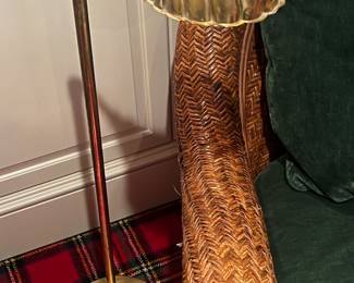 $90. Presale available starting at 9 am sharp until 4pm Thursday.  Click message icon for instructions.   Shell shade brass lamp.  Solid and adjustable.  As found - shell is a bit dented on the front as you can see in the photo.