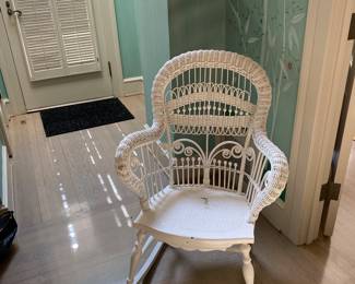 $220.  Presale available starting at 9 am sharp until 4pm Thursday.   Click message icon for instructions. Antique wicker rocker as found.