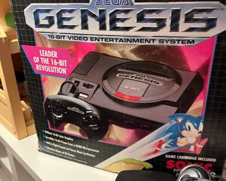 close up of the Sega Genesis sold during in-person sale only.