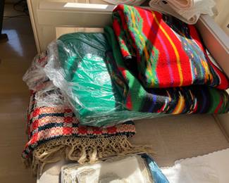 Vintage Pendleton and Tribal blankets  for sale during in-person shopping Friday & Saturday only.