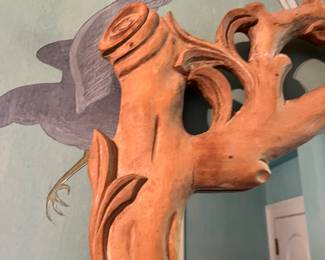 another close up of the faux bois mirror