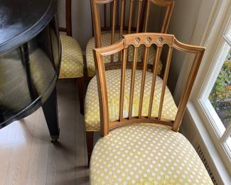 $160  Four antique dining or game table chairs in need of reupholstering but otherwise nice and sturdy with beautiful back detailing.  Presale available starting at 9 am sharp until 4pm Thursday.   Click message icon for instructions. 