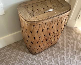 Beautiful Native American basket for sale during in-person shopping hours on Friday and Saturday.