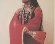 David Wright Signed Lithograph of Indian Woman