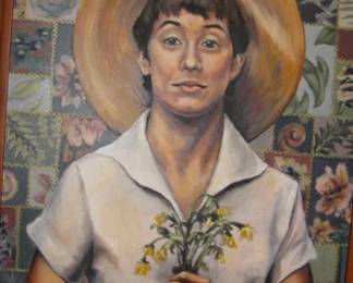 Maryanne Wetilhufer Portrait of Woman with Flowers