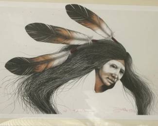 Native American Indian Lithograph