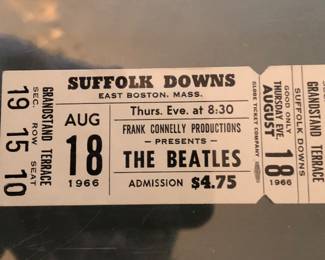 Unused Beatles Suffolk Downs, Boston 1966