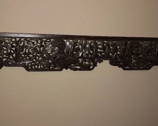 Carved Asian wood decorations