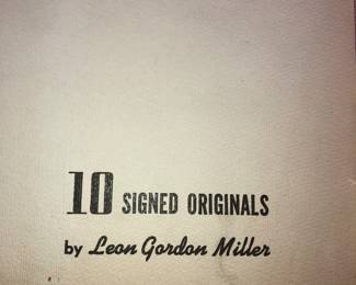 Leon Gordon Miller signed woodcuts and other prints