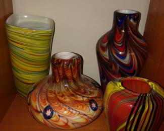Chinese glass vases