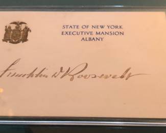 Franklin Roosevelt as Governor signature