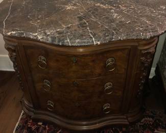One of a pair of large Henredon nightstands or end tables
