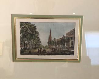 Cleveland hand colored print Euclid Ave.