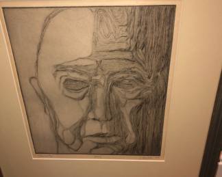 Etching "Obscurity" signed J. Kutcha '66