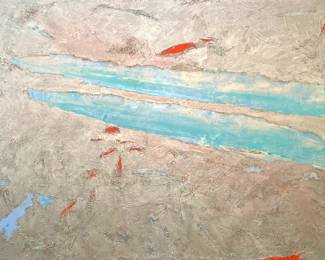 Herb Jackson "Perl Danio (Tropical Fish Series)" 42 x 54 Acrylic on canvas 