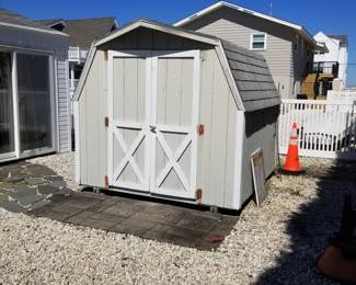 Shed is 8' x 8'; easy move out!