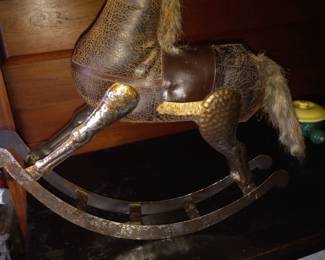 Folk art horse. Leather