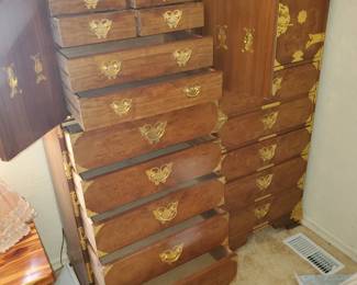 There are (2) Asian linens chests....