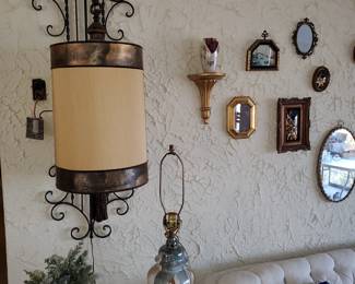 Awesome 80's Ornate wall hanging light fixture