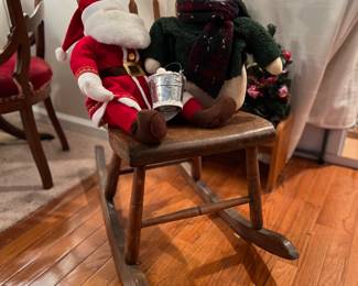 Santa & friend in rocking chair