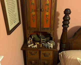 Handpainted folk art cabinet