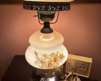 Handpainted Hurricane lamp