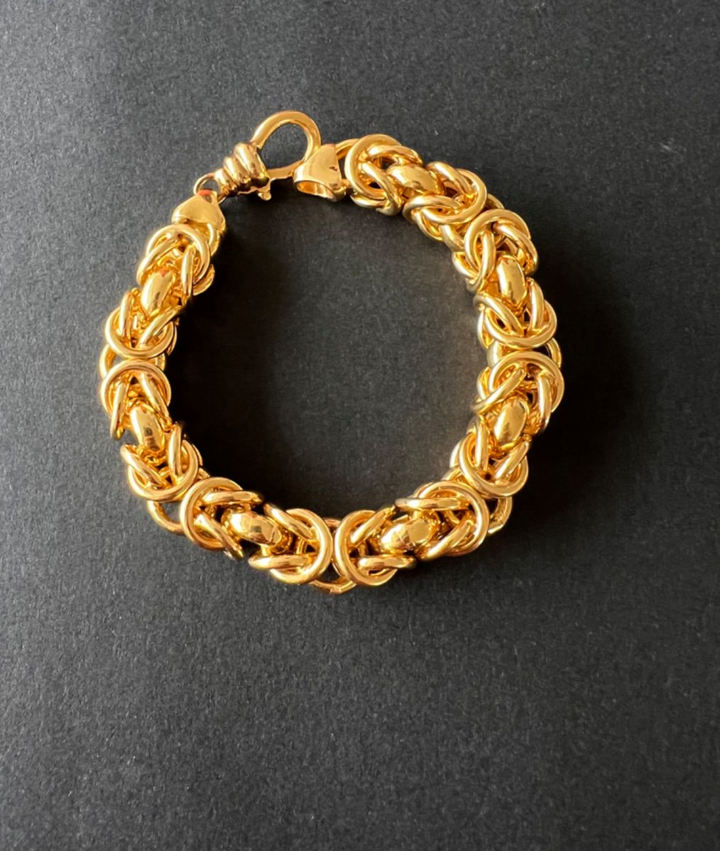 Byzantine style 18 karat yellow gold bracelet.