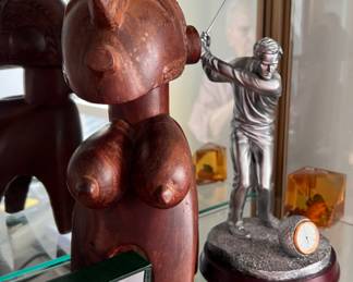 African wood sculpture.