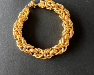 Byzantine style 18 karat yellow gold bracelet.