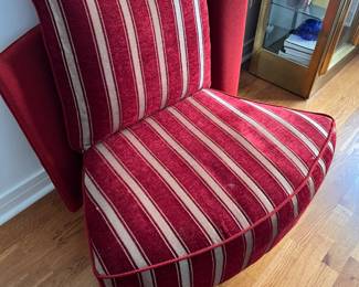 Red stripe chair.