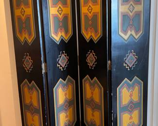 Backside of decorative screen.