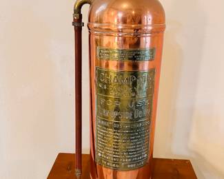 1 of 2
Vtg Brass & Copper Fire Extinguisher