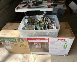 Christmas tree and village 