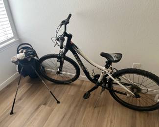 Specialized children's bike and golf clubs