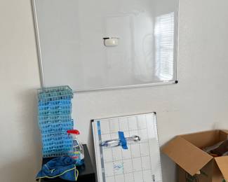 Office file cabinet and white boards