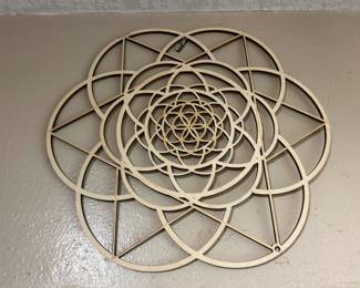 “Seed of Life” Wall Art by ZenVizion. Fibonacci Sequence Sacred Geometry Wall Laser Cut Artwork/Wall Sculpture Symbol 
Size: 13.5” diameter
