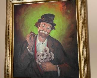 large clown painting