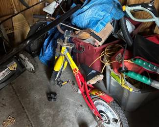 misc shed, bike in corner is not for sale (black one)