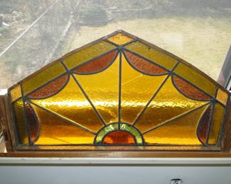 Spectacular, hues of yellow and brown make this stained glass piece, one of a kind