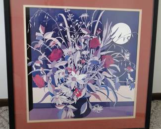 George Rauch 1974 Floral Still Life.  Signed by the artist