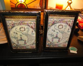 Very unique, world map bookends