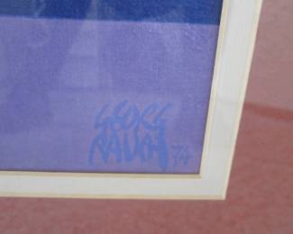 George Rauch 1974 Floral Still Life.  Signed by the artist