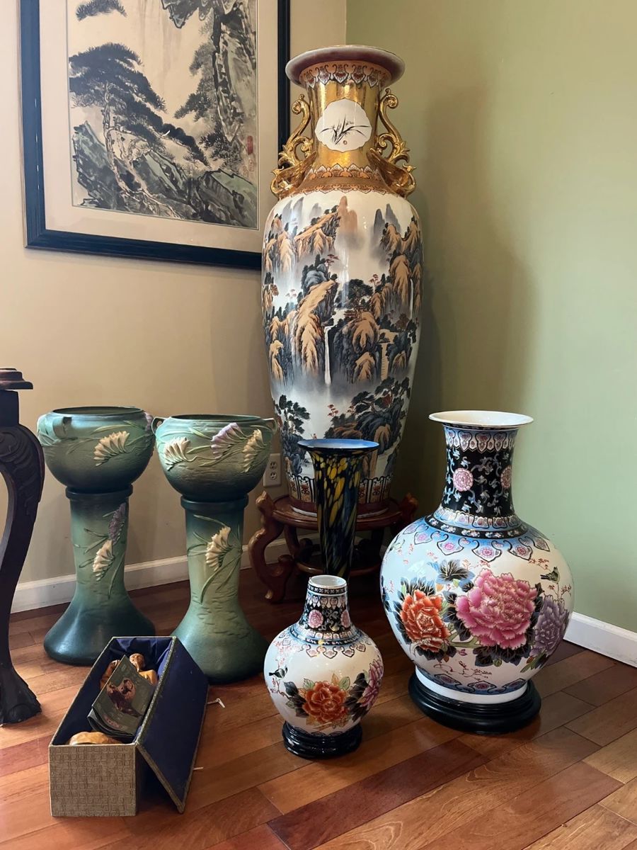 vases, urns asian roseville, chinese, oriental