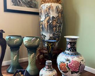 vases, urns asian roseville, chinese, oriental