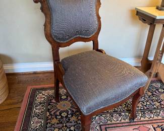 Antique Reupholstered Side Chair