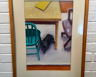 Framed Original Oil on Canvas Unsigned