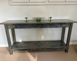 Hand-painted Console Table (17-1/2"D x 67"W x 34"H)