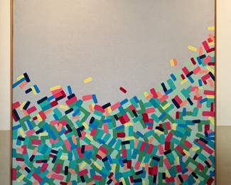 Framed Original Oil on Canvas by Leslie Dunlap (45-1/2"W x 55-1/2"H)