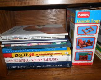 Books & Lincoln Logs