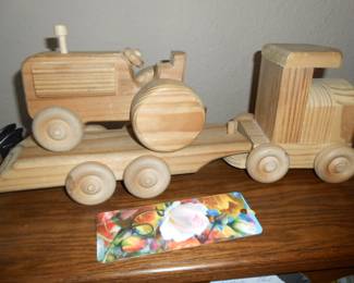 Wooden Toy Truck & Tractor